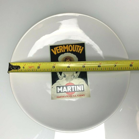 Pottery Barn Vintage Poster Cocktail Plate Rare‎ 2002 8'' Vermouth Martini - Picture 4 of 5